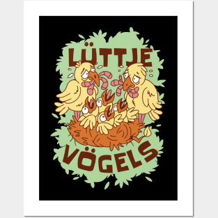 Lüttje Vögels Plattdeutsch Kleine Vögel Posters and Art